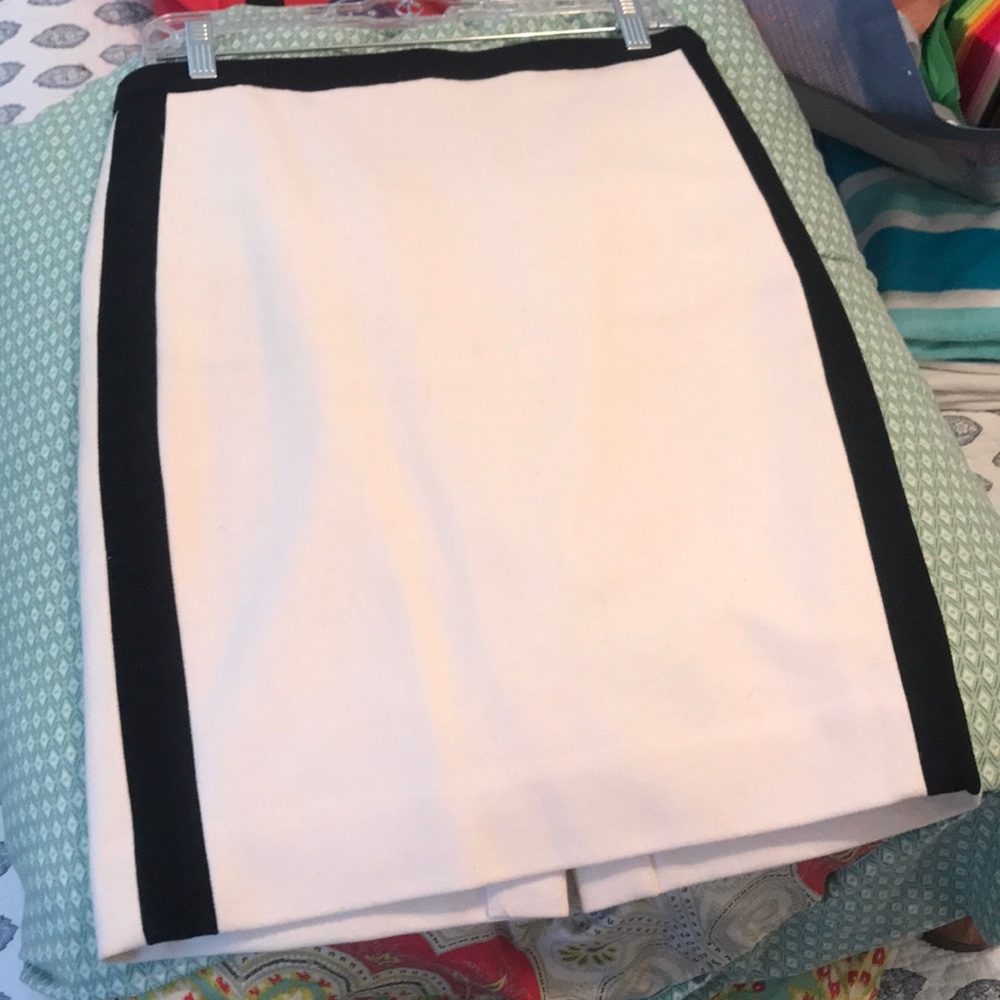 J Crew Wool Tuxedo Stripe Pencil Skirt